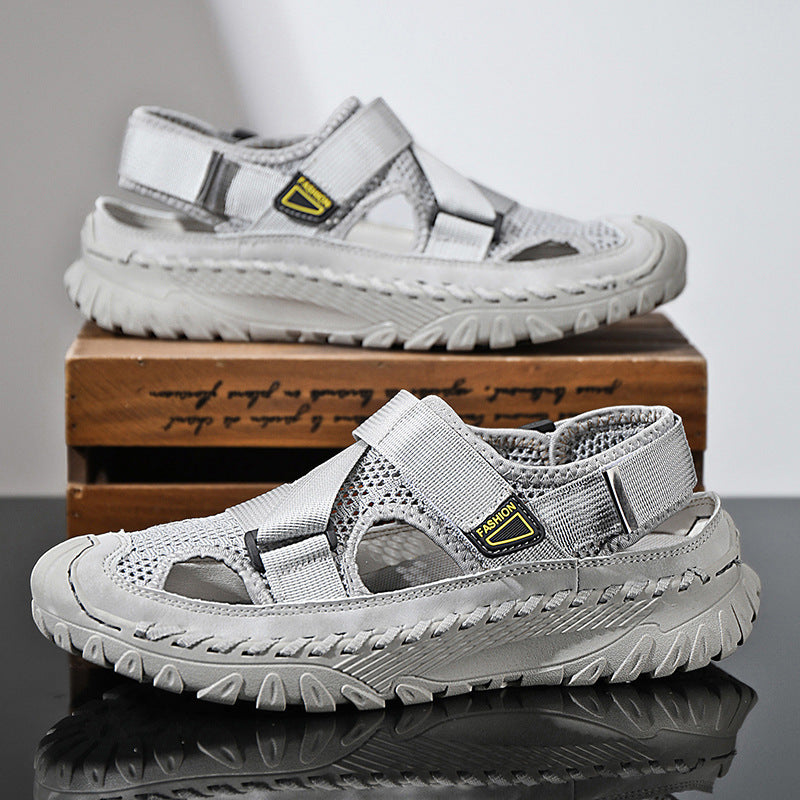 Summer Men's Hollow Mesh Surface Breathable Trendy Casual Shoes All-matching Sandals
